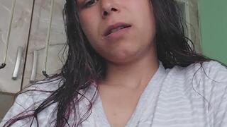 After the Shower – Two Slim Cigarettes & Red Lipstick Relax Session
