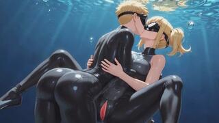Extreme Free Diving Breath Hold Sex | Tight Wetsuit & Long Fins Underwater Passion