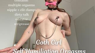 goth girl self humiliation orgasms