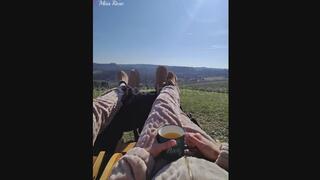 Together with my girl in our Uggs we use my little slave as a footstool ft Goddess Annabelle