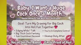 Baby I Want a Huge Cock Once a Month Your Cock Gets to Decide