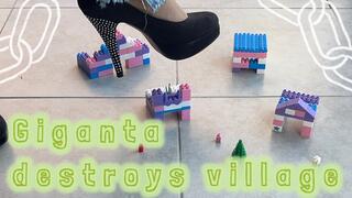 Giantess crushes village copy