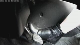 Marie is driving on German unlimited autobahn wearing black ankle boots - Part 4