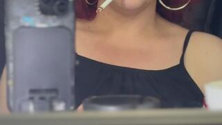 Smoking step mommy knows you’re there