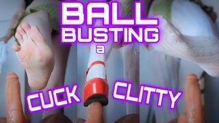 Ballbusting a Foot Cuck Clitty