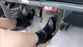 Revving black boots