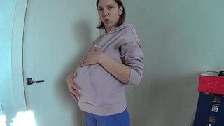 M Small guy inside my belly and loud burping V