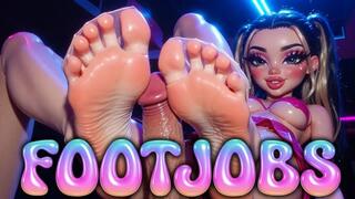 Silky Soles & Slippery Strokes - Sensual Footjob Tease with Lotion-Lathered Feet