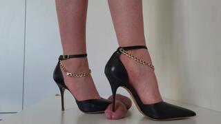 Lady Latisha - SANMARINA Stilettos - Cock Ttrampling CBT Shoejob - POV
