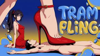 Trampling: Black Stiletto Heel Domination Crushing Flesh and Desire