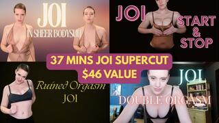 37 MINS JOI Bundle: JOI In Sheer Bodysuit, JOI Start and Stop, JOI Ruined Orgasm, Double Orgasm JOI
