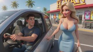 Curvy Mature Woman Receives Special Gift In The Car And At Home On Mother s Day AI generated