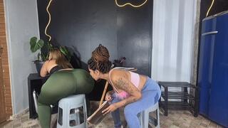 Fetish Shop Owner Secretly Smelling Farts During the Interview – by Rosalia Peach and Anita Perverse – Part 1