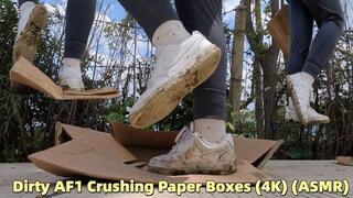 4K Dirty AF1 Sneaker Crushing Cupboard Boxes (Giantess POV) (ASMR)