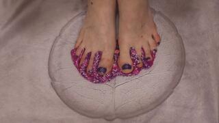 Feet make a slimy mess