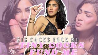 BIG COCKS FUCK ME, TINY COCKS FUND ME