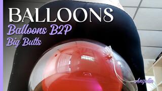 Huge buttocks bouncing in a balloon until it bursts (1)