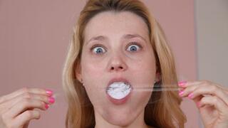 Amazing Carli Banks Packs Her Own Mouth And Gets Gagged To The Extreme! And She Loves It!