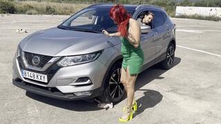 RAW CHICKEN CAR CRUSH! Double Lady in SUV: Messy Tire & Heel Destruction - CAM MANUAL
