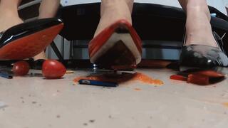 3 Giant High Heels Crush Food