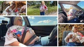 Full and bloated after the restaurant (Custom video - Weight gain clip) MP4