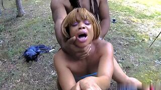 Don Whoe pounds on Layla Perez Wet Pussy outside in the woods