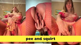 Pee & squirt with humiliation