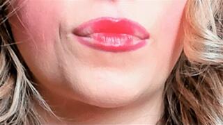 Shiny Red Lipstick and Lip Licks (HD) WMV