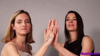 Sexy Women Hand Compare - 4K MP4