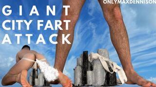 Macrophilia - Giant city fart attack