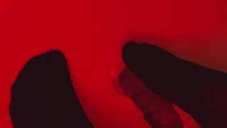 Devilish sock footjob