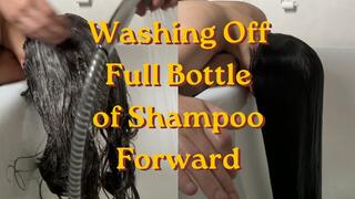 Washing Off Full Bottle of Shampoo Forward - Husband Washes My Hair In Bathtub - Forward Hair Wash - Long Hair Wash - Shampoo Washing Off - Hair Wash Punishment - Hair Forward Shampoo - Conditioning Long Hair - Hair Washed in Bathtub