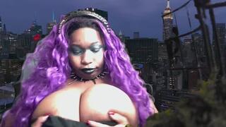 Giantess Supervillain Defeats the Heroine Team POV