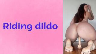I'm riding this realistic dildo all the way.