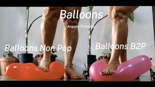 Trying to pop balloons with my feet and high heels (1)