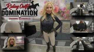 Riding Outfit Domination - Blondzilla - Stepmom - POV - Boots - Ass - Gloves - Shrinking