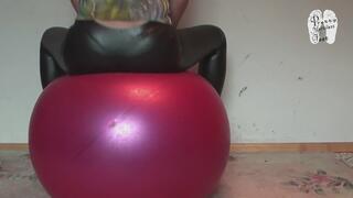 Two girl three jumping Balls