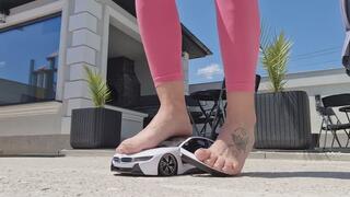 BMW i8 Destruction Fetish – Barefoot, High Heels & Piece By Piece Smash