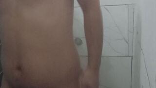 Taking a bath and blowing my nose