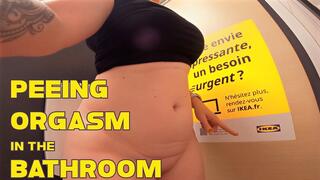 Peeing and vibrator orgasm in Ikea’s public restroom