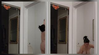 Early Morning Wakeup Caterdate Pee W Big Tits Swinging Everywhere