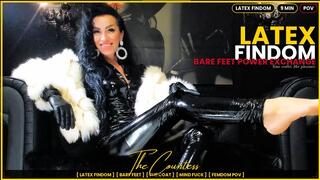 LATEX FINDOM: Bare Feet & Fur Coat Mind Fuck | The Countess
