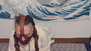 Minutes of Pure Technical Restriction: Heavy Canvas Straitjacket and Leather Posture Muzzle