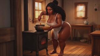 Sensual Natural Intimate Daily Routine Of A Gorgeous Curvy Black Peasant Woman Peaceful Rural Countryside Life