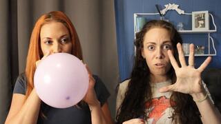 SluttySarah and Sunnie Soleil Turn you into a Helium Filled Balloon Man (Inflation Fetish, Helium Inhalation, Loonar, Balloons NonPop) ft Sunnie Soleil