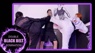 Elite Dominance: Precise Strikes and Foot Fetish with Mel Fire and Keylla Kicks (1080) - Feet Fight - Mixed Fighting - Foot Domination - Scissorhold - Wrestling Challenge - Kimono - Black Belt