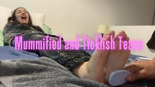 Mummification and oily feet tickling session