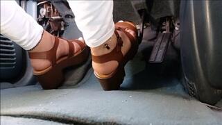Tick sole sandals on the gas pedal