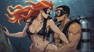 Deep Sea Scuba Training Session | Tight Wetsuit & Full Gear Underwater Passion