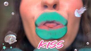Minty messy deep octopus kisses + spit fetish